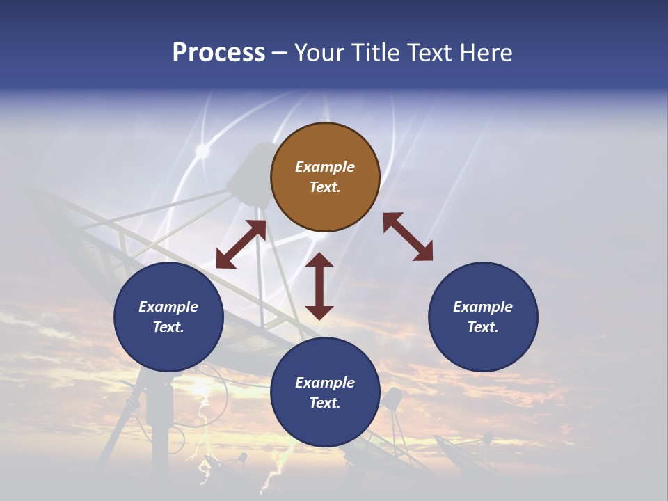 Antenna Waves Network PowerPoint Template