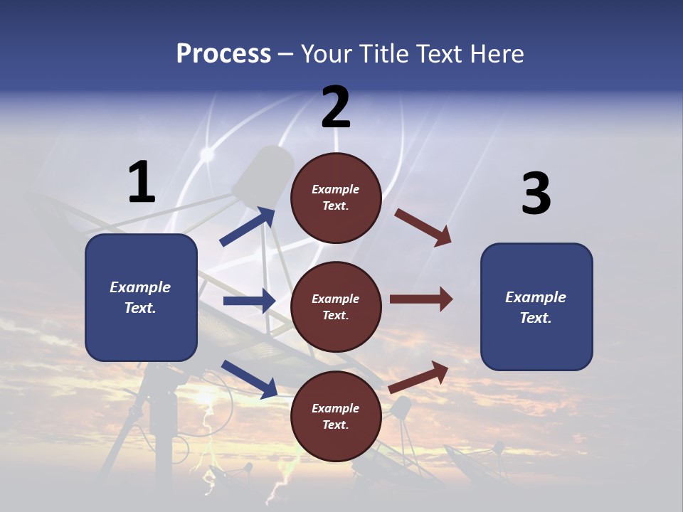 Antenna Waves Network PowerPoint Template