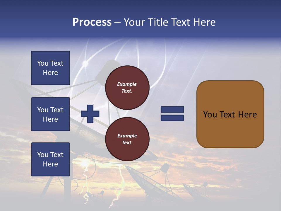 Antenna Waves Network PowerPoint Template