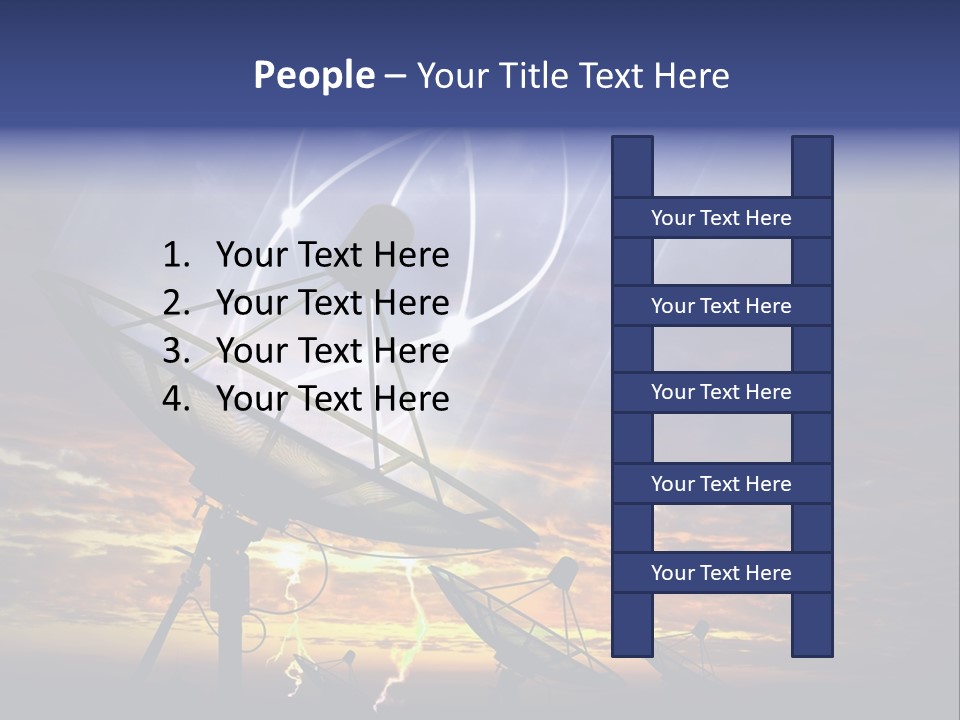 Antenna Waves Network PowerPoint Template
