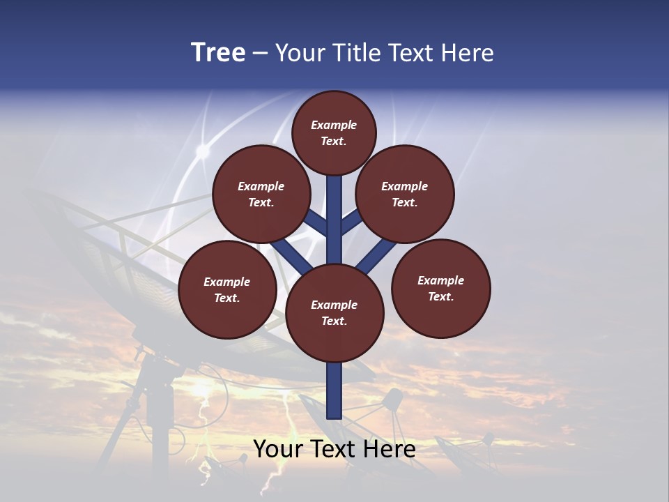 Antenna Waves Network PowerPoint Template