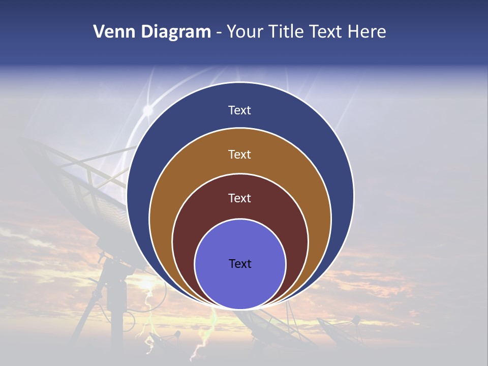 Antenna Waves Network PowerPoint Template