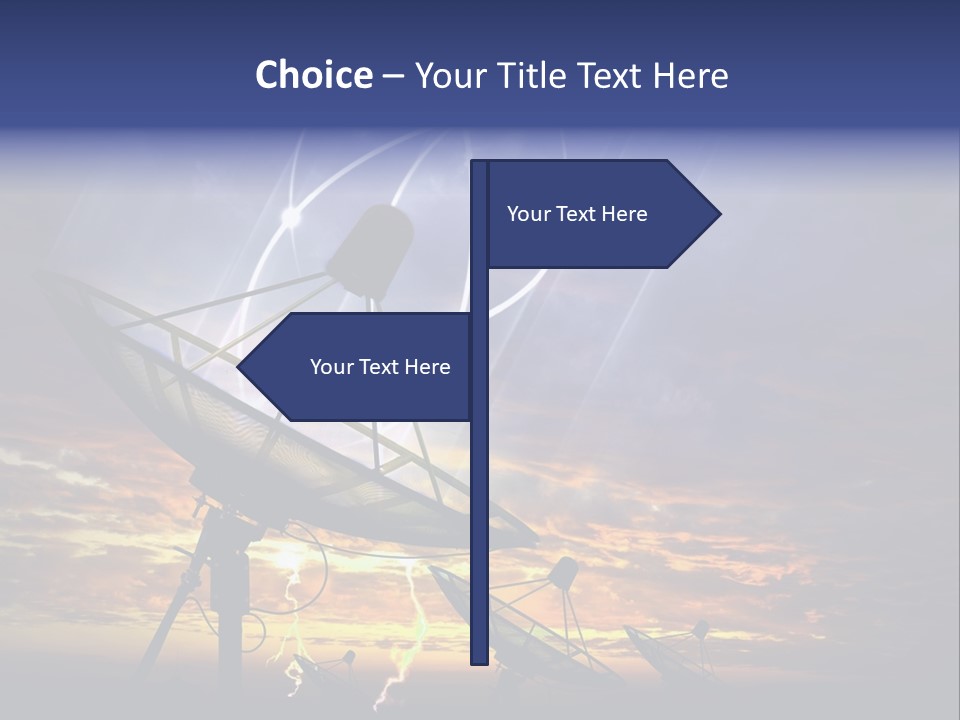 Antenna Waves Network PowerPoint Template