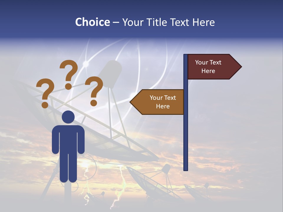 Antenna Waves Network PowerPoint Template