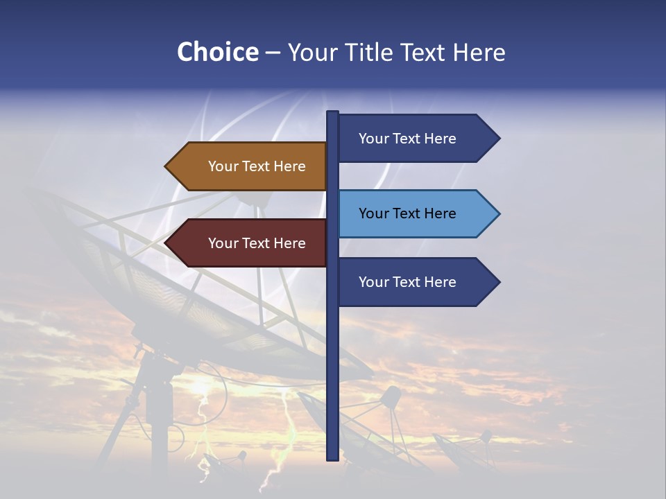 Antenna Waves Network PowerPoint Template