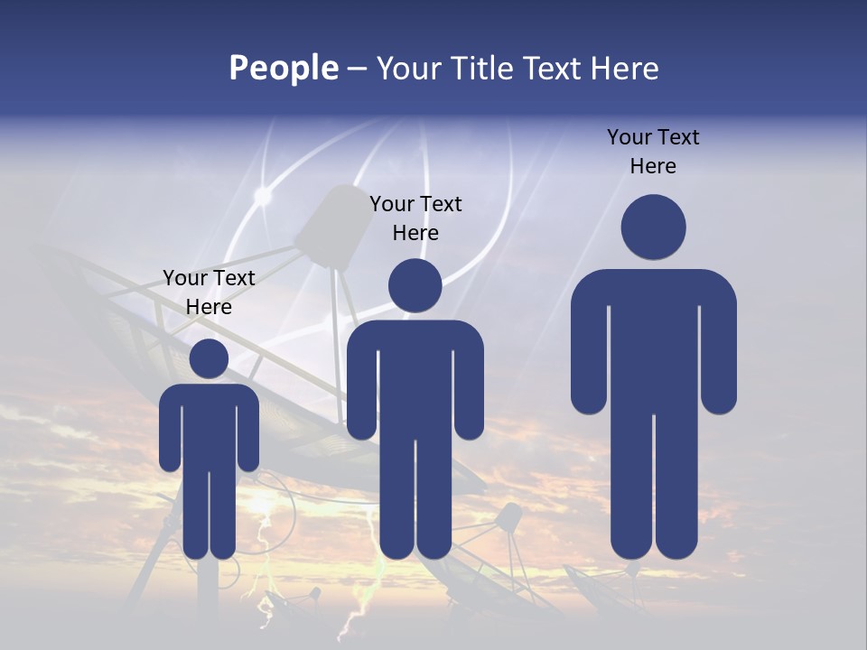 Antenna Waves Network PowerPoint Template