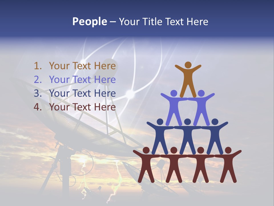 Antenna Waves Network PowerPoint Template