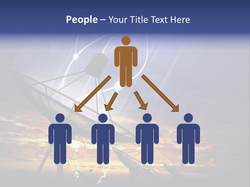 Antenna Waves Network PowerPoint Template