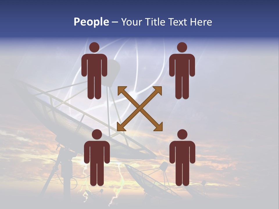 Antenna Waves Network PowerPoint Template