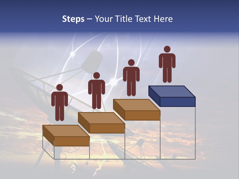 Antenna Waves Network PowerPoint Template