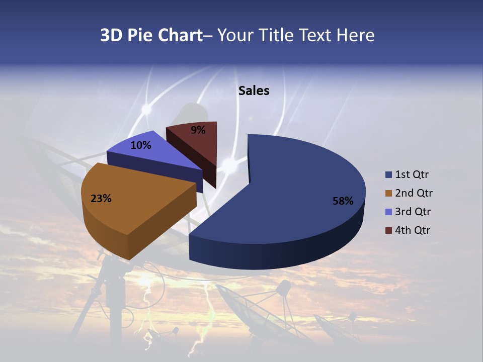 Antenna Waves Network PowerPoint Template