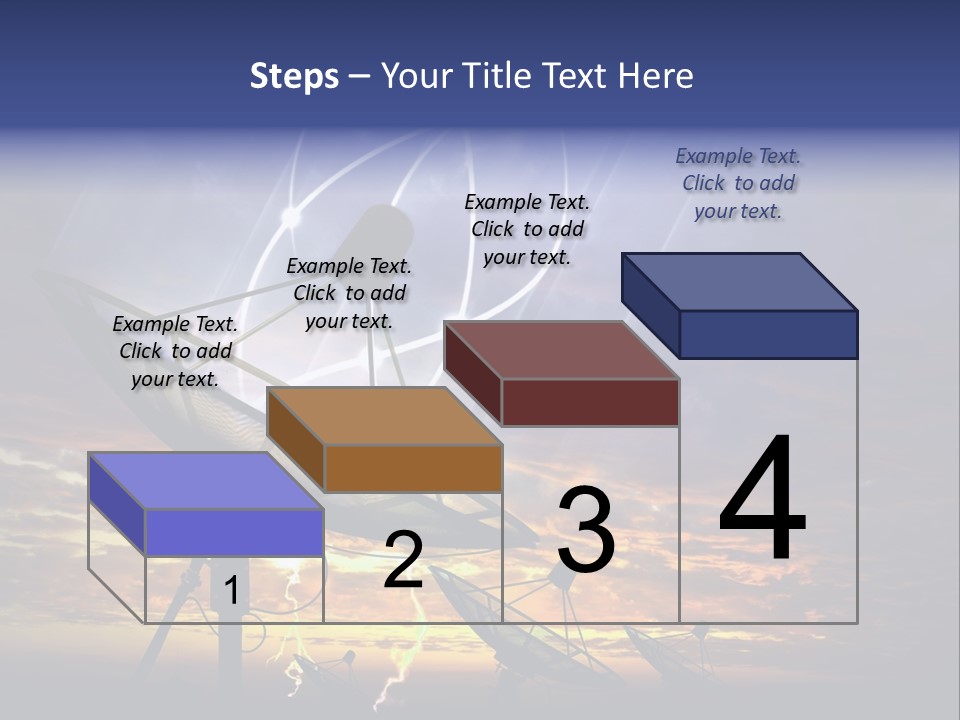 Antenna Waves Network PowerPoint Template