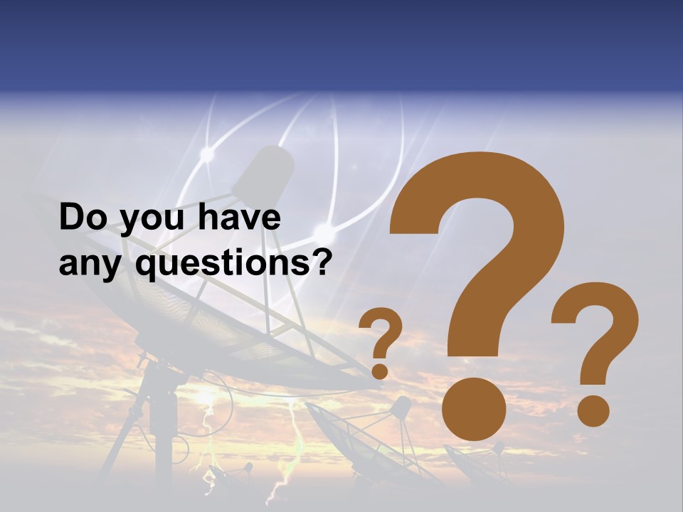 Antenna Waves Network PowerPoint Template