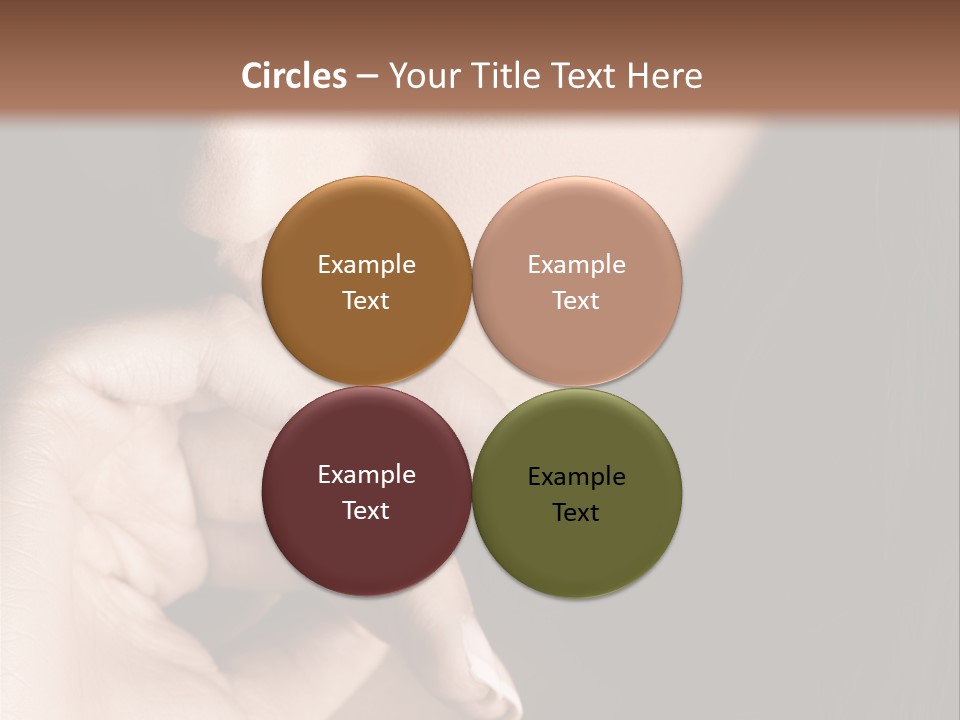 Long Hair Closeup Caucasian PowerPoint Template