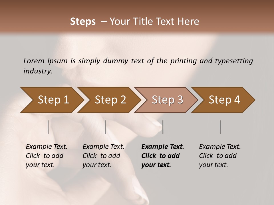 Long Hair Closeup Caucasian PowerPoint Template