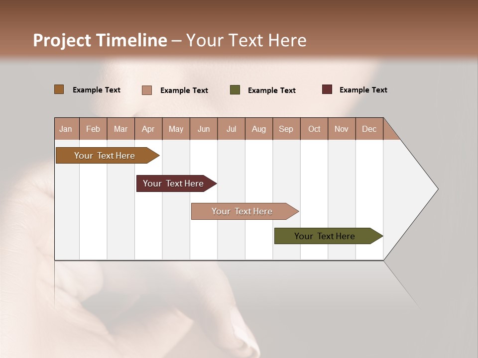 Long Hair Closeup Caucasian PowerPoint Template