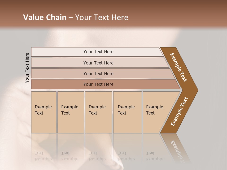 Long Hair Closeup Caucasian PowerPoint Template