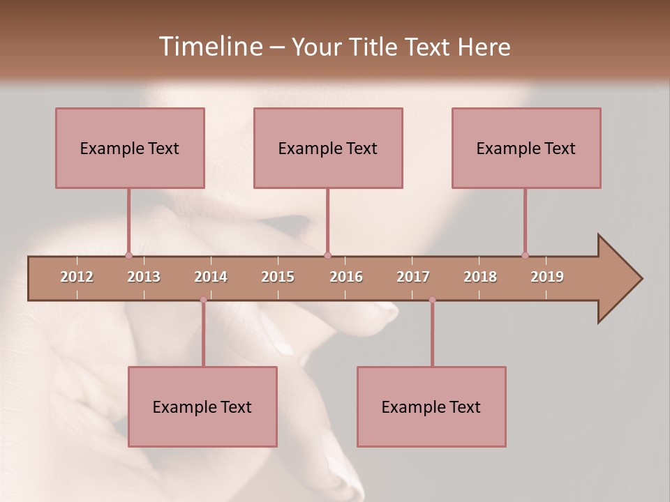 Long Hair Closeup Caucasian PowerPoint Template