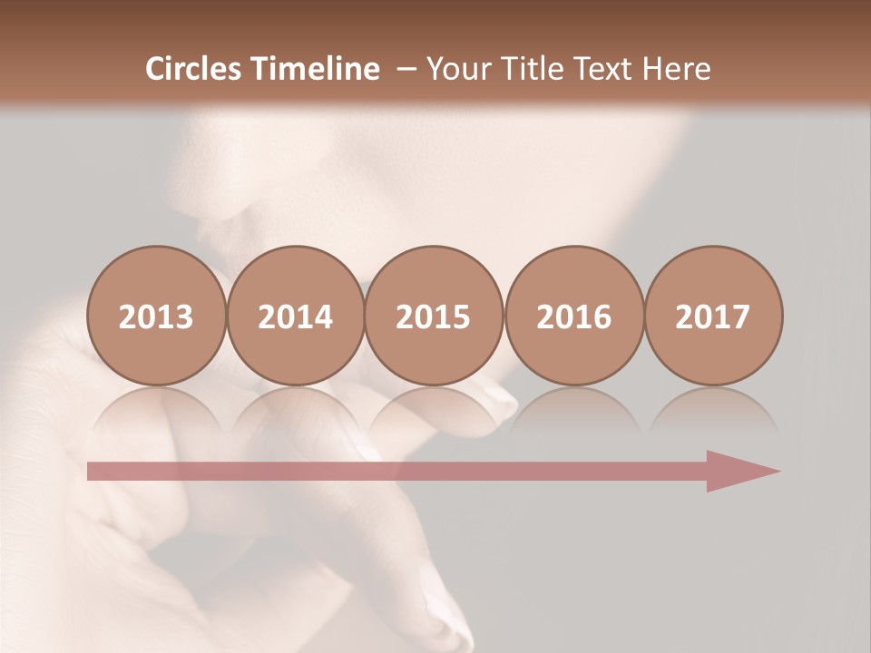 Long Hair Closeup Caucasian PowerPoint Template