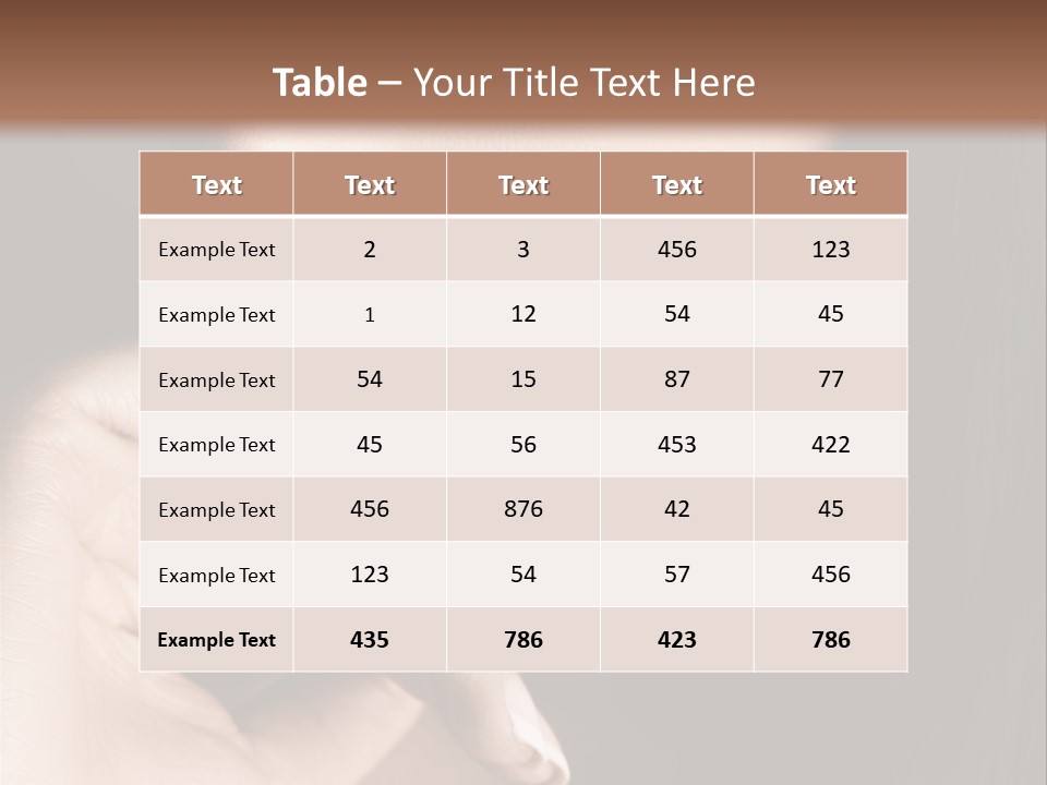 Long Hair Closeup Caucasian PowerPoint Template