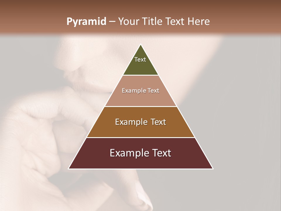 Long Hair Closeup Caucasian PowerPoint Template