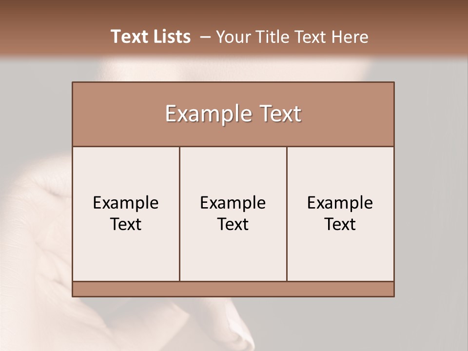 Long Hair Closeup Caucasian PowerPoint Template