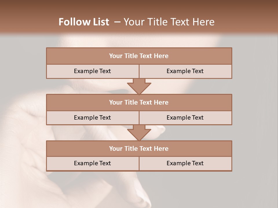 Long Hair Closeup Caucasian PowerPoint Template