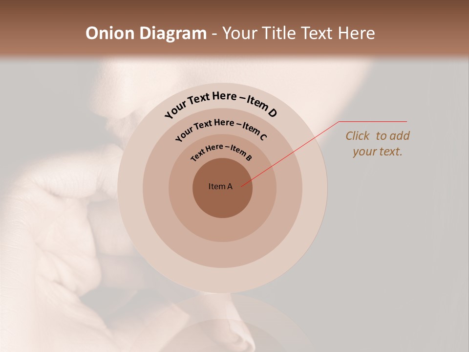 Long Hair Closeup Caucasian PowerPoint Template