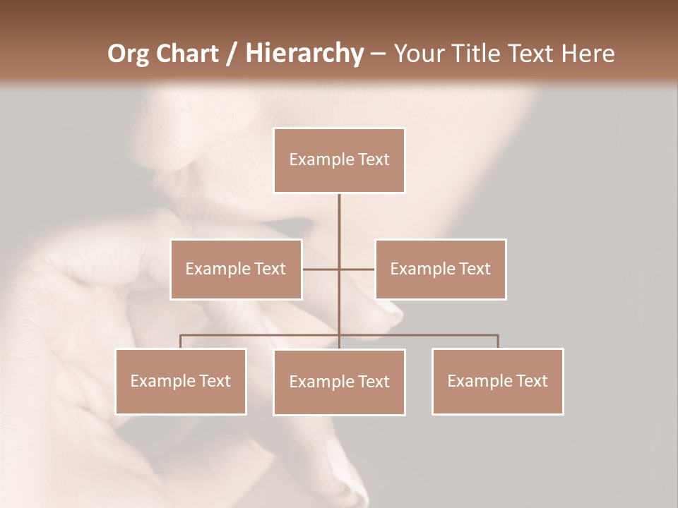 Long Hair Closeup Caucasian PowerPoint Template