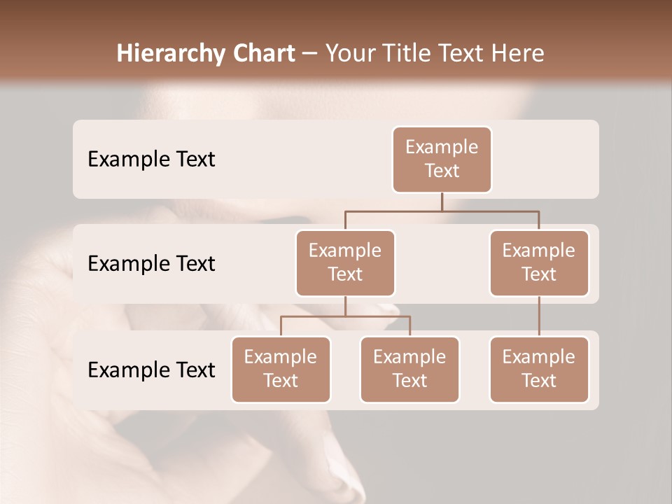 Long Hair Closeup Caucasian PowerPoint Template