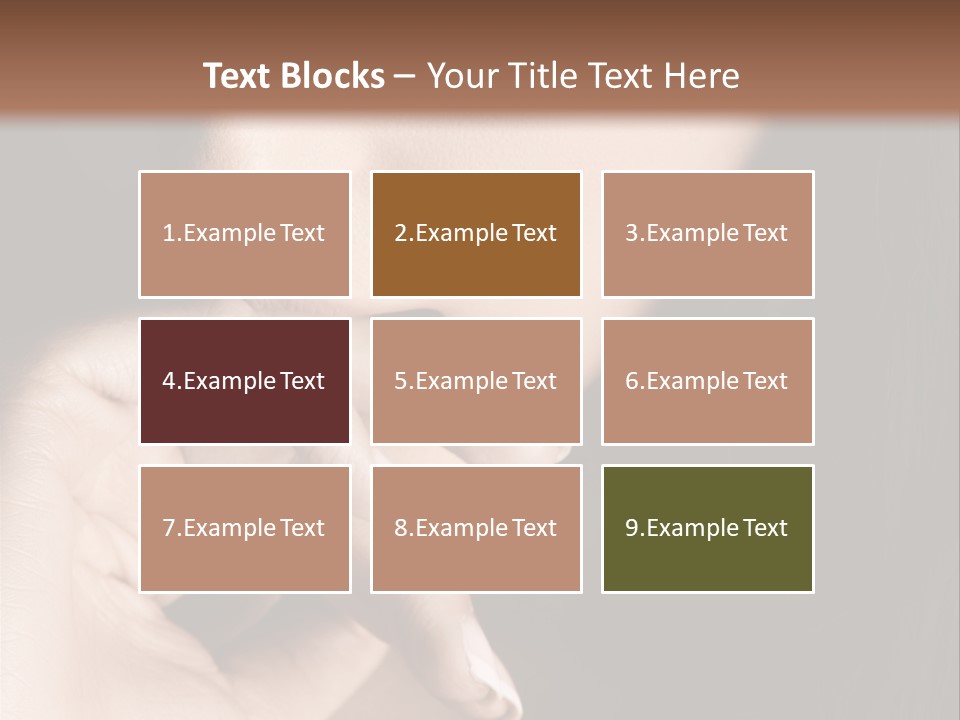 Long Hair Closeup Caucasian PowerPoint Template