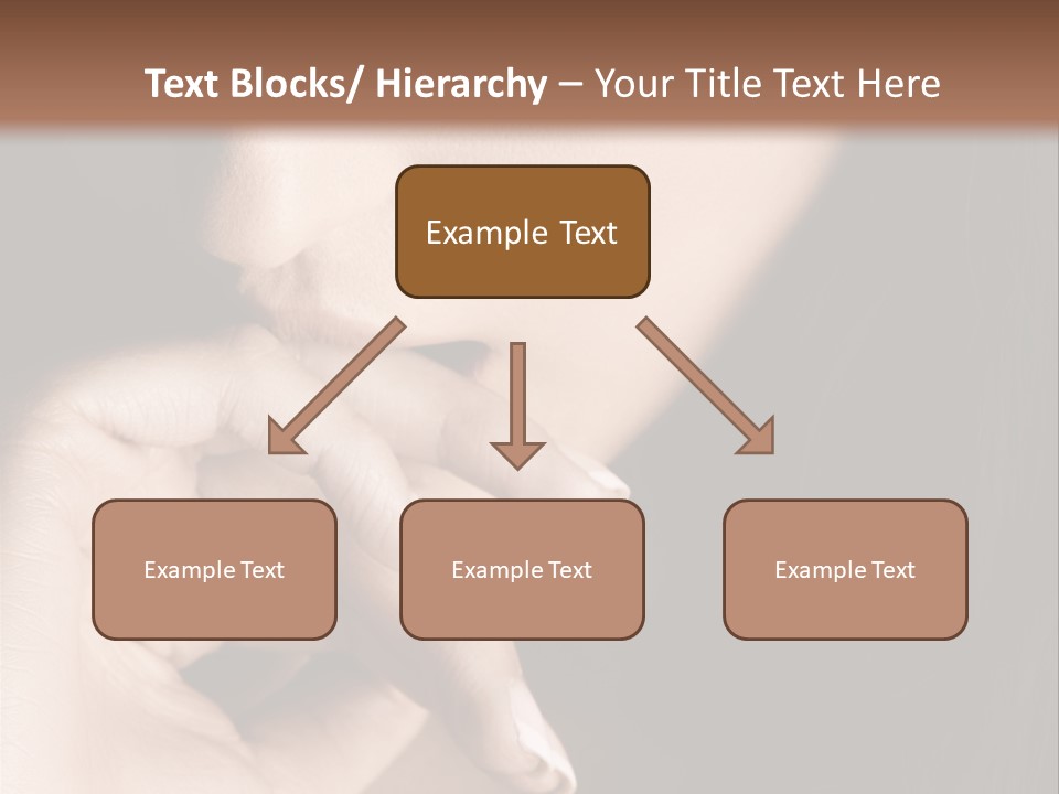 Long Hair Closeup Caucasian PowerPoint Template