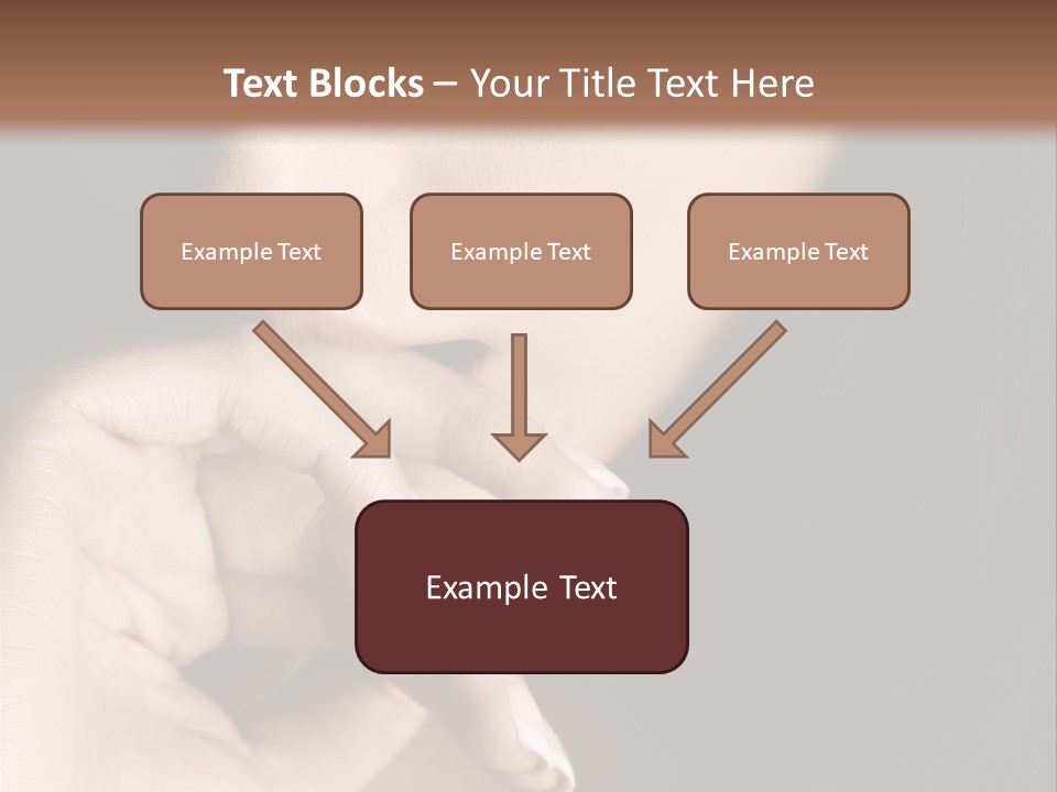 Long Hair Closeup Caucasian PowerPoint Template