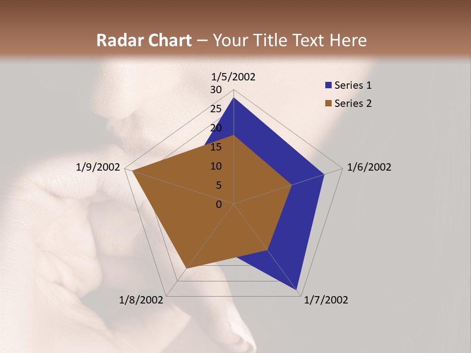 Long Hair Closeup Caucasian PowerPoint Template