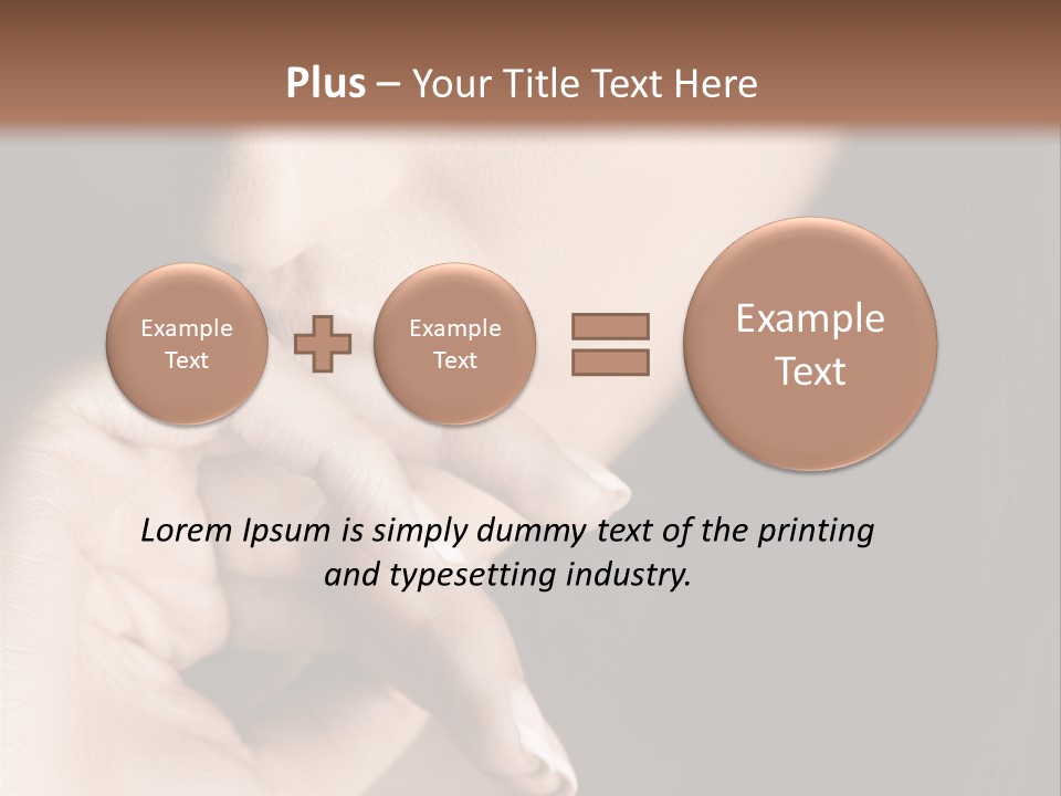 Long Hair Closeup Caucasian PowerPoint Template