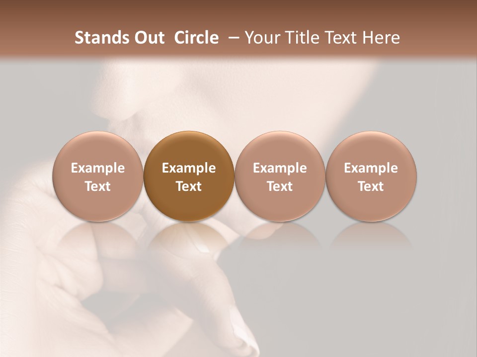 Long Hair Closeup Caucasian PowerPoint Template