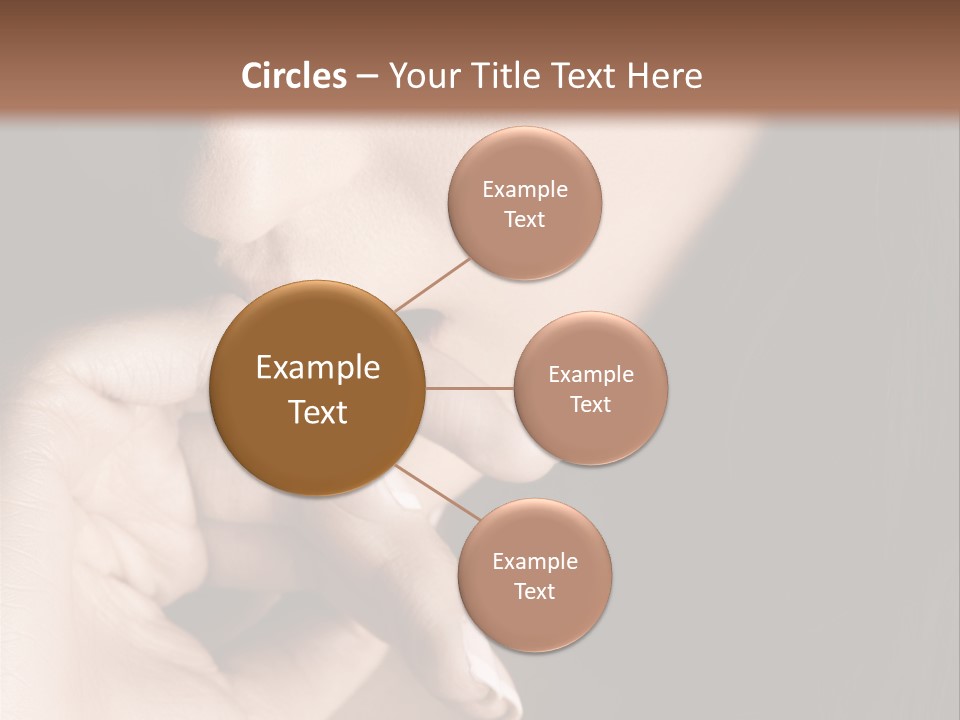 Long Hair Closeup Caucasian PowerPoint Template