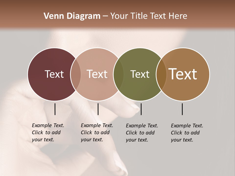 Long Hair Closeup Caucasian PowerPoint Template