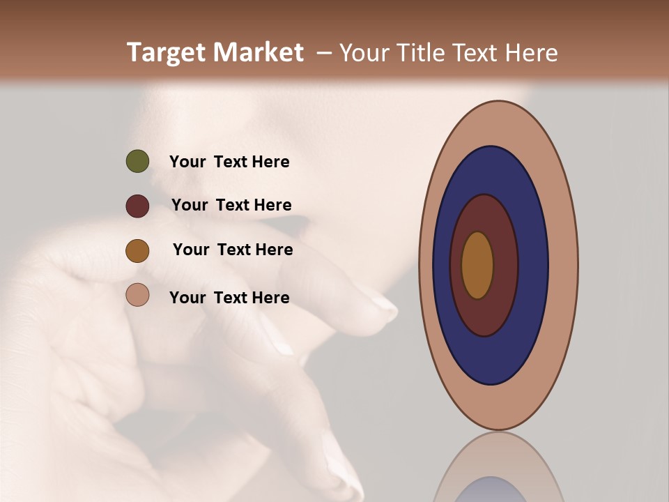 Long Hair Closeup Caucasian PowerPoint Template