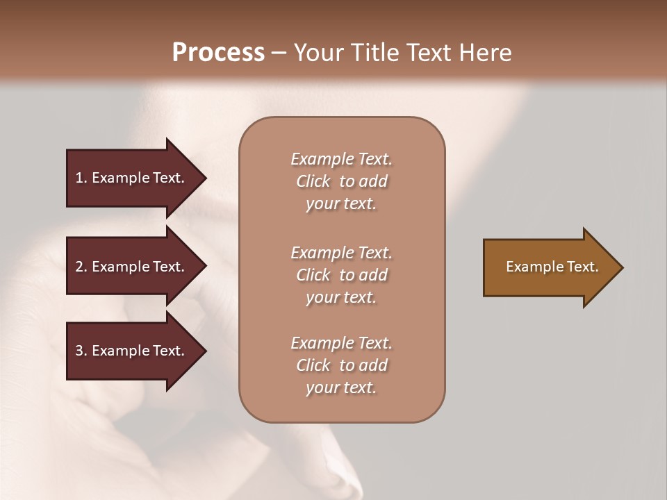 Long Hair Closeup Caucasian PowerPoint Template