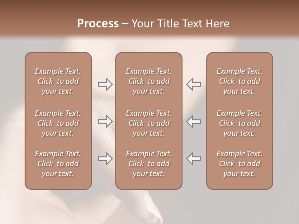 Long Hair Closeup Caucasian PowerPoint Template