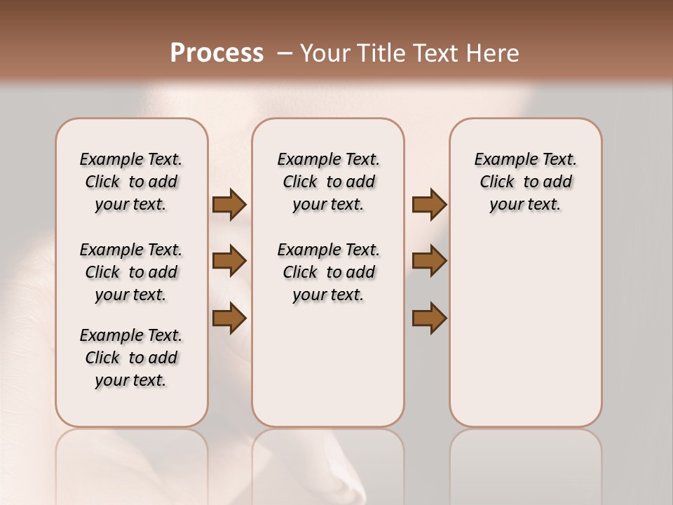 Long Hair Closeup Caucasian PowerPoint Template