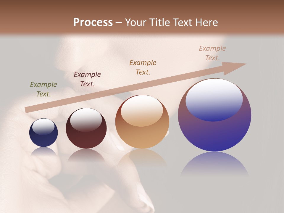 Long Hair Closeup Caucasian PowerPoint Template