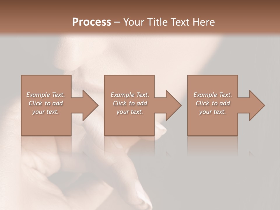 Long Hair Closeup Caucasian PowerPoint Template