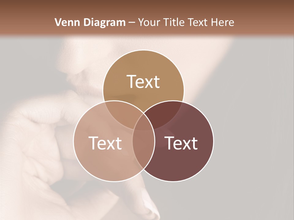 Long Hair Closeup Caucasian PowerPoint Template