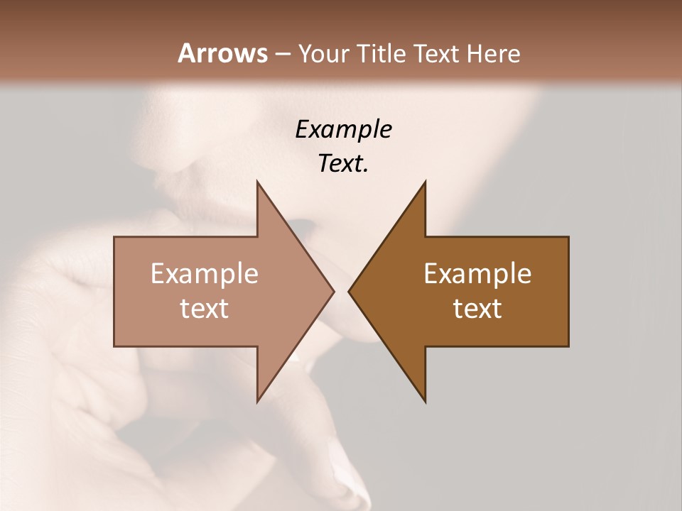 Long Hair Closeup Caucasian PowerPoint Template