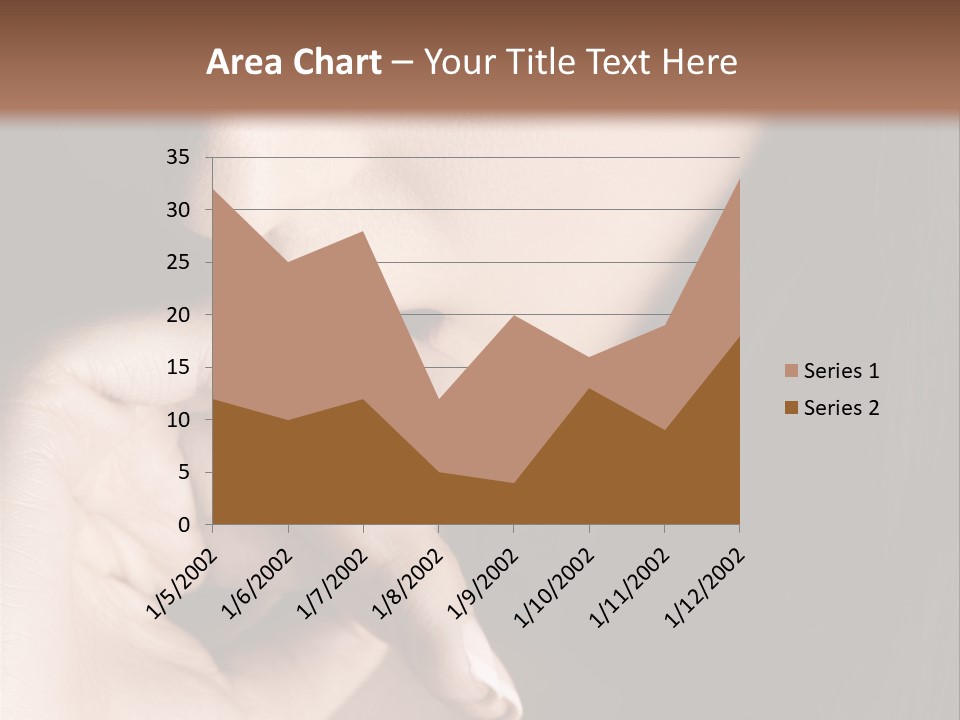 Long Hair Closeup Caucasian PowerPoint Template