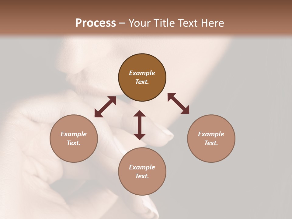 Long Hair Closeup Caucasian PowerPoint Template