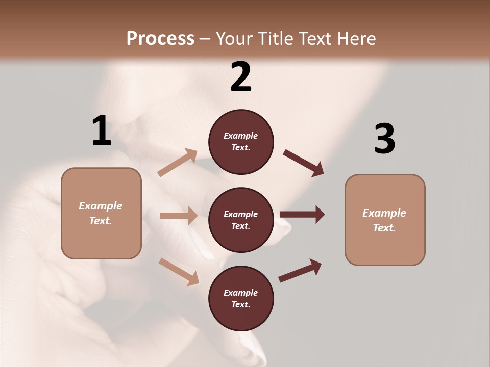 Long Hair Closeup Caucasian PowerPoint Template