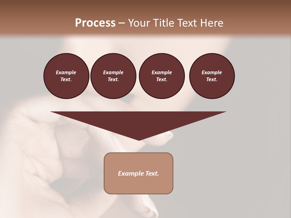 Long Hair Closeup Caucasian PowerPoint Template